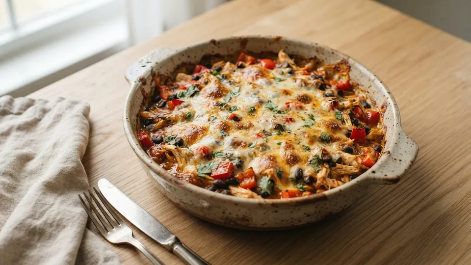 Mexikanischer Hähnchen-Auflauf aus dem Ofen
